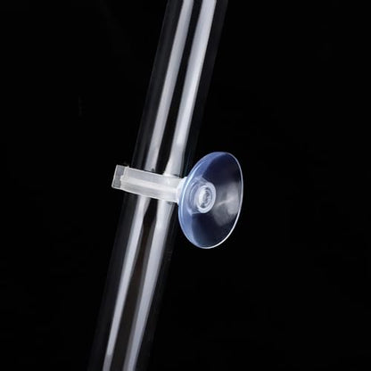 Aquarium Feeding Tube Kit, Acrylic Transparent Aquarium Fish Shrimp Feeder Fish Feeding Tube with Tray Set for Fish Aquarium Shrimp Tropical Fish Feeding (Tube - size: Tube length 25cm