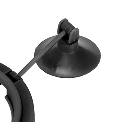 Fish Tank Ring Feeder, Plastic Strong Suction Cup for Feeding Flaky Food, Surrounds and Keeps Water Clean for Fish Aquarium Feeding Ring (Black) - color: Black/White