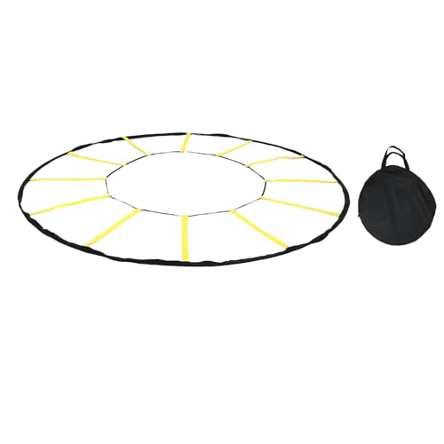 Keenso Circular Speed Ladder, Nylon Agility Trainer for Soccer and Basketball, 12 Rungs Enhance Footwork and Speed Control for Outdoor or Indoor Training