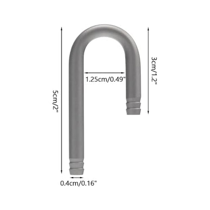 Aquarium U Shape Tube, 304 Stainless Steel Fish Tank U-Shape Connector for ID 4mm/0.16" Air Tubing