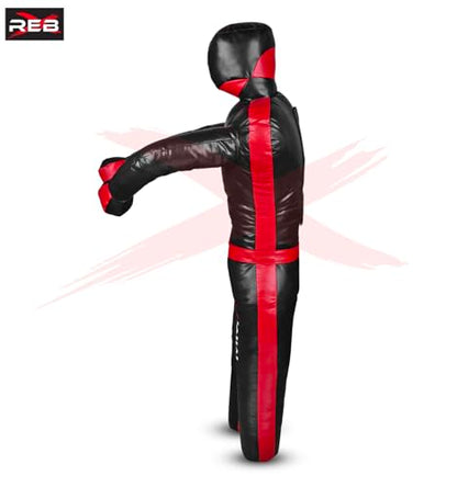 MMA Standing Grappling Dummy – Unfilled Vinyl Dummy for BJJ, Judo, Karate, Wrestling, Self-Defense Training – Jiu Jitsu Practice for Adults, Kids, Youth – Tackling Dummy Unfilled - size: Kid - 120cm