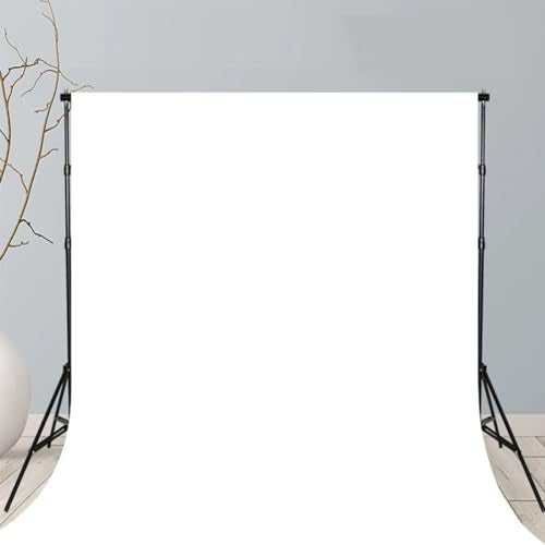 Solid Photography Backdrop Background Chromakey Muslin Portrait Background Screen for Photo Video Studio… (White, 8x10ft) - color: White, size: 8x10ft