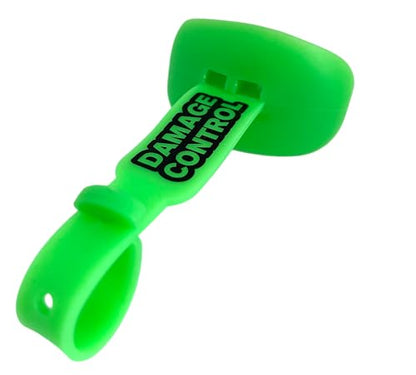 DAMAGE CONTROL Pacifier Football Mouth Guard – Permanent Strap – NeoGreen - color: Neogreen