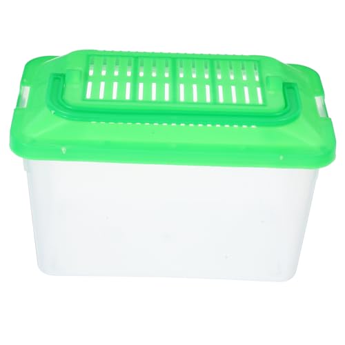 POPETPOP Handheld Pet Storage Box Multi Functional Aquarium for Turtles Hamsters Lizards Portable Transport Container with Excellent Visibility Easy Cleaning for Travel