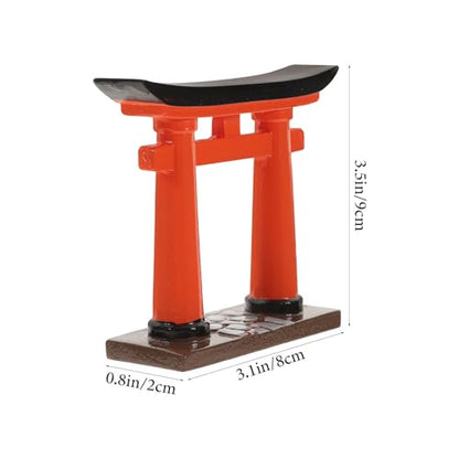 BESPORTBLE Mini Torii Gate Aquarium Decor Resin Ornament for Japanese Zen Garden and Fish Tank Small Traditional Shinto Shrine Model 3.54 Inch