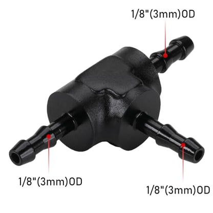 1/8" 3mm Hose Barb Tee T Fitting Adapter Aluminum Black - size: 3mm