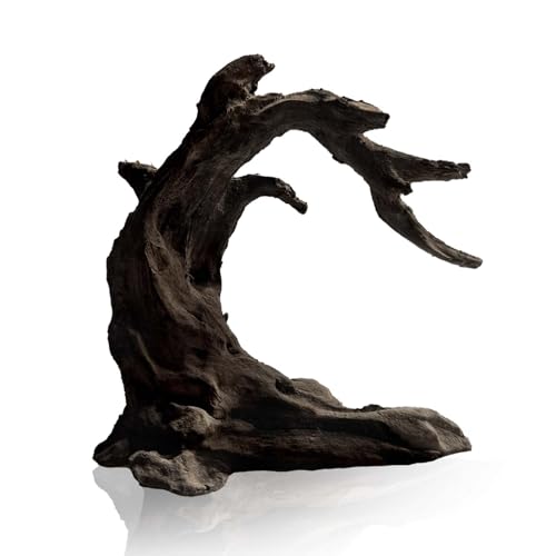 FZONE Driftwood for Aquarium Resin Model pH Neutral Aquarium Rocks for Aquascaping,Hardscape - size: 01Driftwood: 5.12" × 3.54" × 5.91"