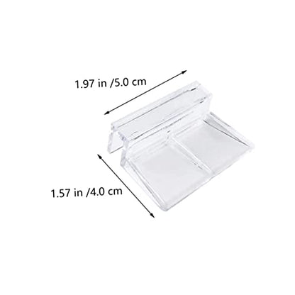 Milisten Fish Tank Bracket Fish Tank Lid Clip Aquarium Glass Cover Holder Aquarium Cover Holder Fish Tank Stands Aquarium Glass Lid Bracket Fish Tank and Stand Shelf Frame Acrylic, 5x4cm, Y450321RJ4