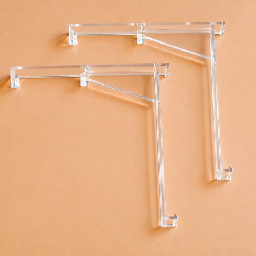 4pcs Valance Clips 3.5" Clear Vertical Blind Hidden Retainer Holder Installation Bracket with Built in Valance Outside Mount The headrail Size Measured 1.5"(38mm) in Top