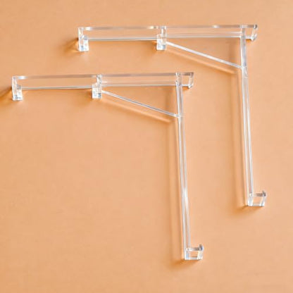 4pcs Valance Clips 3.5" Clear Vertical Blind Hidden Retainer Holder Installation Bracket with Built in Valance Outside Mount The headrail Size Measured 1.5"(38mm) in Top