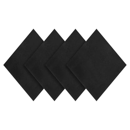 PATIKIL Adhesive Foam Padding, 4pcs 4"x4"x1/16 Closed Cell Foam Sheet Neoprene Rubber Self Stick Anti-Slip Pads for Furniture Cars Speakers Keyboards Door Frame Gaps, Black