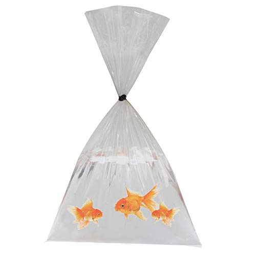 100 Pack Plastic Fish Bags 9x15 Inch Clear Polyethylene Bags Food-grade Plastic Bag Leak-proof and Recyclable Fish Bag Transport for Live Fishes Storing and Transporting(2 mil)