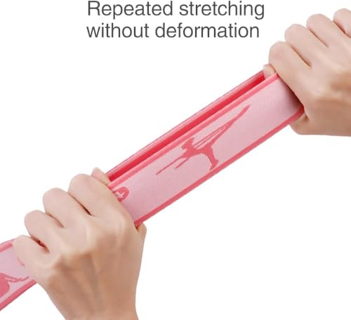 2 PCS Kids Stretching Strap - 8-Loop Adjustable Stretch Bands for Dance, Ballet, Yoga, Gymnastics Workout, Children‘s Fitness Equipment, Stretching Resistance Bands and Home Flexibility Training - color: Pink+Blue