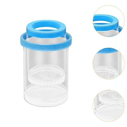 Floating Fish Isolation Box Round Aquarium Hatchery Accessory for Guppy Fish Blue