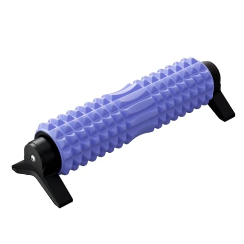 RUNWE Foam Roller with Stand - Bracket Foam Roller for Back Pain, 21 inch Trigger Point Deep Tissue Massage Roller, Medium Density Grid Bracket Foam Rollers, Leg Roller for Muscles Deep Tissue - color: Blue