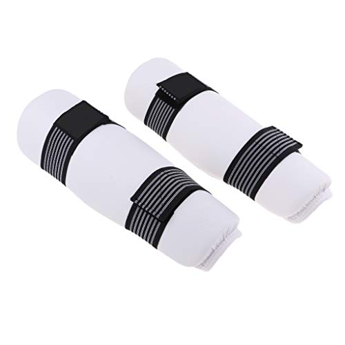 DYNWAVE Professional MMA Sparring Gear Shin Leg Guard for Martial Arts Kickboxing Karate, Universal for Men Women Youth, White, - size: X-Large