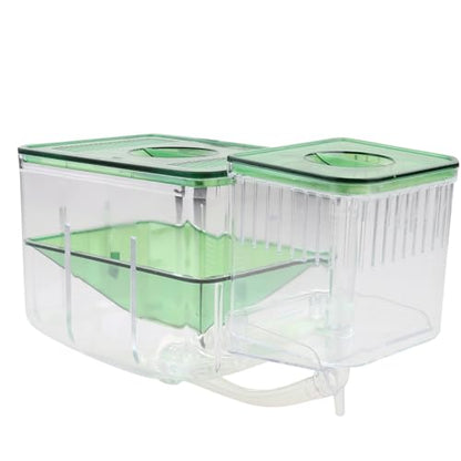 DOITOOL Pneumatic Hatching Box Aquarium Isolation Tank for Fish Fry Nursery Transparent Fish Tank Fry Box with Self-Guided Circulation for Home Aquatic Pets