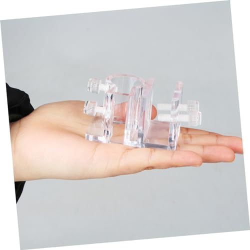 BESPORTBLE 2pcs Acrylic Aquarium Pipe Holder Water Clip for Fish Tank Easy to Install Fixed Clamp Space-Saving Design Prevents Slipping and Falling