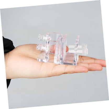 BESPORTBLE 2pcs Acrylic Aquarium Pipe Holder Water Clip for Fish Tank Easy to Install Fixed Clamp Space-Saving Design Prevents Slipping and Falling