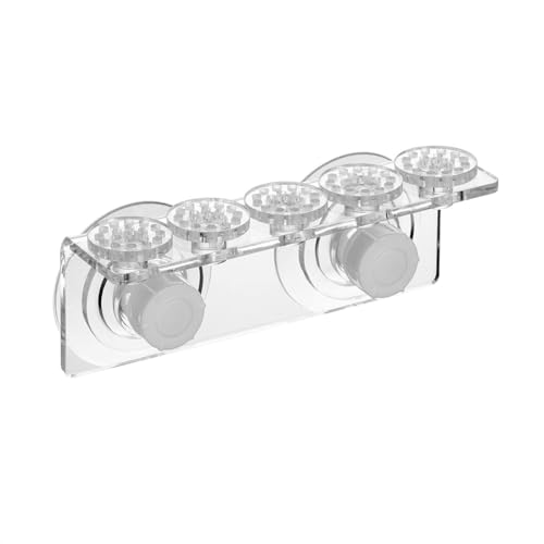 Rack Aquarium Stand Support Holder Versatile Enhanced Suction Cups Efficiency Single Row Arrangement Acrylic, 5 Holes - size: 5 holes