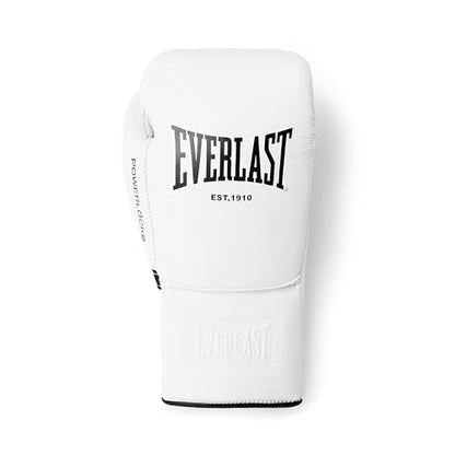 Everlast Powerlock OG Pro Boxing Gloves - color: White/White/Black, size: 10oz