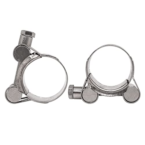 AKIHISA T-Bolt Hose Clamp,52-55mm OD Range 304 Stainless Steel Pipe Strap Clamp, Adjustable Heavy Duty Tube Clamp (4Pack, 2.05" to 2.17") - size: 52-55mm 4pack