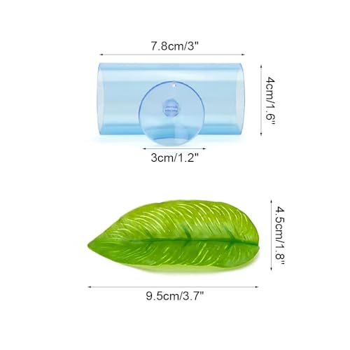 MiOYOOW Betta Shelter Hideaway, Acrylic Fish Shrimp Habitat Fish Tube Tunnel with Suction Pads Mounting for Small Fish Shrimp - color: Light Blue
