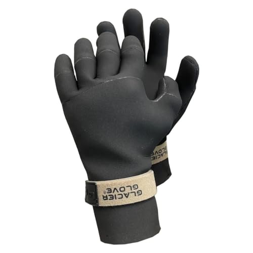 Glacier Glove Men's Perfect Curve Waterproof Fleece-Lined Neoprene Gloves | Blind Stitched, Seamless Palm, Pre-Curved Fingers Handwear - size: Small