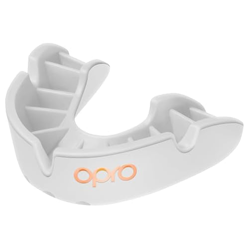 OPRO Bronze Level Youth Moldable Mouth Guard, Essential Fit, White - color: White, size: Youth