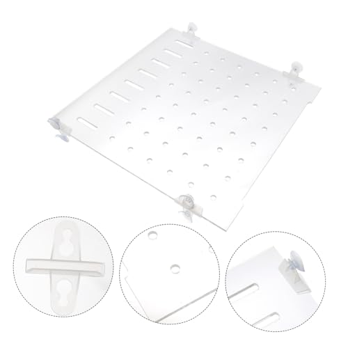 Yardwe 1Set Creative Isolation Plate for Fish Tank Segregation Board with Double Corner Suckers Easy Installation Fish Tank Accessories for Safe Fish Separation