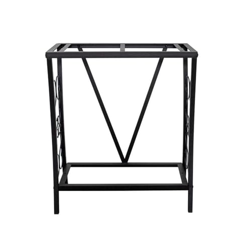MAKLAINE Traditional Steel Aquarium Stand, Black Powder-Coated Finish, 20 Gallon/200 lb Capacity, Elegant Scroll Design, Durable Moisture-Resistant Build for Home or Office Aquariums or Terrariums