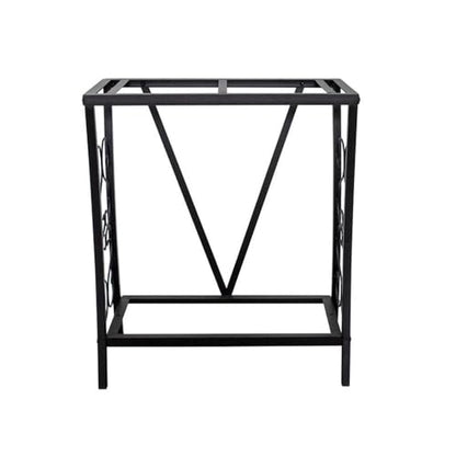 MAKLAINE Traditional Steel Aquarium Stand, Black Powder-Coated Finish, 20 Gallon/200 lb Capacity, Elegant Scroll Design, Durable Moisture-Resistant Build for Home or Office Aquariums or Terrariums