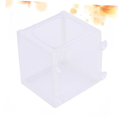 LIOOBO Incubation Net Net Water Aquarium Suction Fish Isolation Breed Tank Separator Fish Tanks Breeding Hatchery Small Incubator Cup White