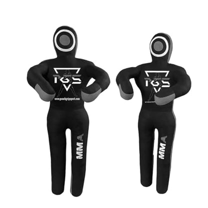 MMA Grappling Dummy Brazilian JIU Jitsu BJJ Punching Bag for Self Defense Wrestling Judo Karate Boxing Throwing Submission Standing Position - UNFILLED - color: Black Grey, size: 6FT / 70"