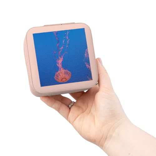 3dRose Jellyfish, Monterey Bay Aquarium, California - US05 DFR0360 - David R. Frazier Jewelry Travel Case Pink