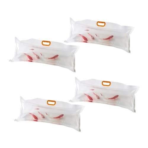 4pcs Oxygen Filling Live Fish Bags Catering Plastic Grocery Tote for Moving Storage