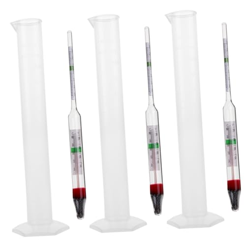 Gatuida 3sets Water Salimeter Test Tool Accurate Hydrometer for Aquariums Fish Farming and Water Quality Testing Measuring Cylinder