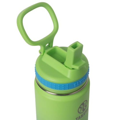 Takeya 18 oz Actives Stainless Steel Water Bottle with Straw Lid – Leakproof, Double-Wall Insulated, Keeps Drinks Cold 24 hrs/Hot 12 hrs, BPA-Free, Powder-Coated, Gym & Travel, Ombre Excitement - color: Ombre Excitement, size: 18 Ounces