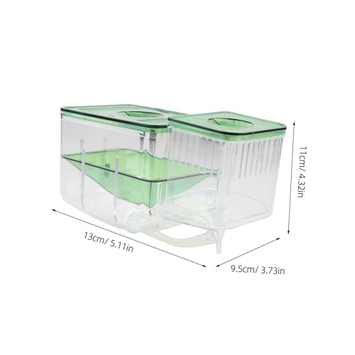 Mikikit Self Guided Incubator Box for Fish Transparent Breeding Tank for Aquarium Protects Fry and Newborns from Aggressive Fish Isolation Box for Hatching and Acclimation
