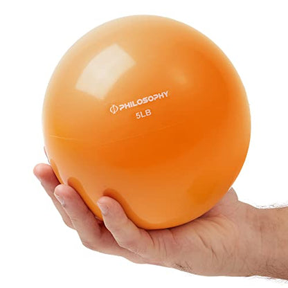Philosophy Gym Toning Ball - Soft Weighted Mini Medicine Ball - style: 5 LB