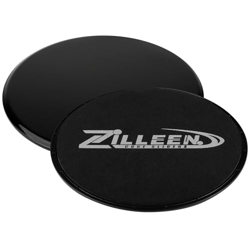 ZILLEEN Exercise Sliders for Working Out Pilates Fitness Discs 2pcs - color: Black