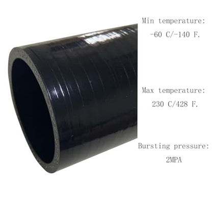 ID 3.5" 90 Degree Silicone Hose Elbow Coupler 7" Leg Length Universal 4-Ply Reinforced Silicone Straight Turbo Pipe Elbow Intake Radiator Hose - size: ID 3.5"