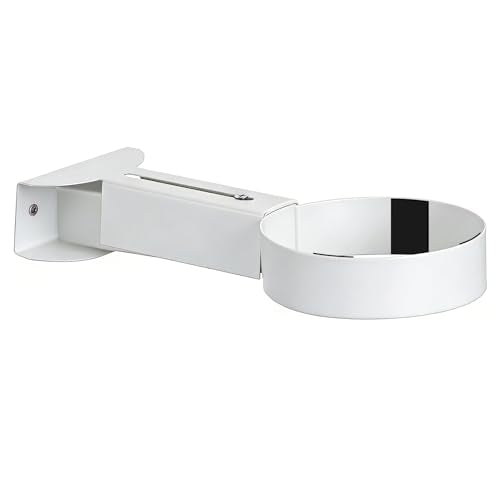1 Pcs Sensory Bubble Tube Wall Bracket Extending 11 cm Diameter Wall Mounted Bubble Light Holder Water Floor Lamp Holder to Prevent Spillages and Keep Fish Aquarium Tank Stand Safe (White) - color: White