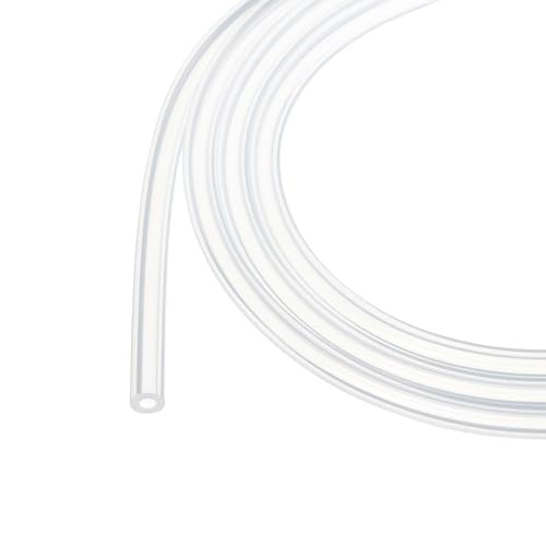 1m(3.3ft) 3mm(1/8") ID x 6mm(1/4") OD Silicone Tubing Clear Industrial Plastic Tubing Pure Silicone Hoses for Pump Siphoning Draining Irrigation Brewing - color: Clear, size: 1/8" x 1/4"