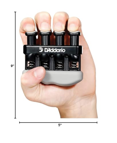 D'Addario Varigrip Finger Strengthener with Fiddilink | Builds finger strength, coordination and calluses with simulated strings and adjustable resistance.