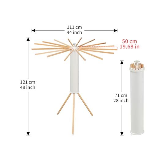 JOOM Clothes Drying Rack, Clothing Stand, Foldable Laundry Drying Rack - color: Wooden Tripod, size: Standard