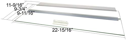 Glass Canopy for Aquariums with and Without Center Braces, 10 Gallon to 200 Gallon Aquariums (Tank Without Center Brace, 24" L x 12W)