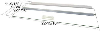 Glass Canopy for Aquariums with and Without Center Braces, 10 Gallon to 200 Gallon Aquariums (Tank Without Center Brace, 24" L x 12W)