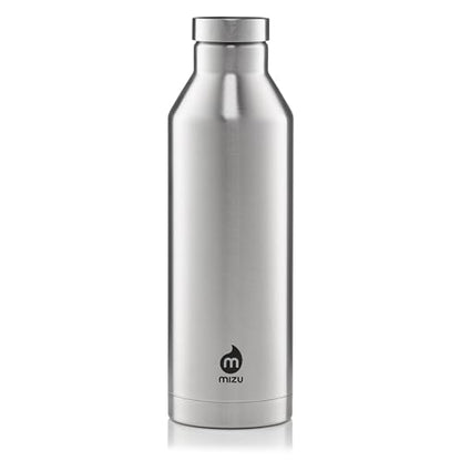 MIZU - V8 Water Bottle | 26 oz. Double Wall Stainless Steel Vacuum Insulated | Narrow Mouth with Leak Proof Cap | Multiple Colors | BPA Free - color: Stainless