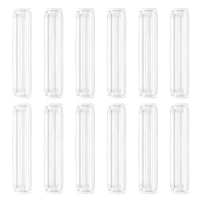 INCREWAY 12Pcs Clear Silicone Bumper Strips, Self-Adhesive Anti-Collision Pads for Cabinet, Chair, Table, Door, Drawer, Toilet Lid, Furniture Surface Protection Wall Guard Noise Reduction (14×60×5mm)